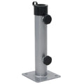 Vidaxl parasolvoet voor ø38 48 mm stok staal zilverkleurig