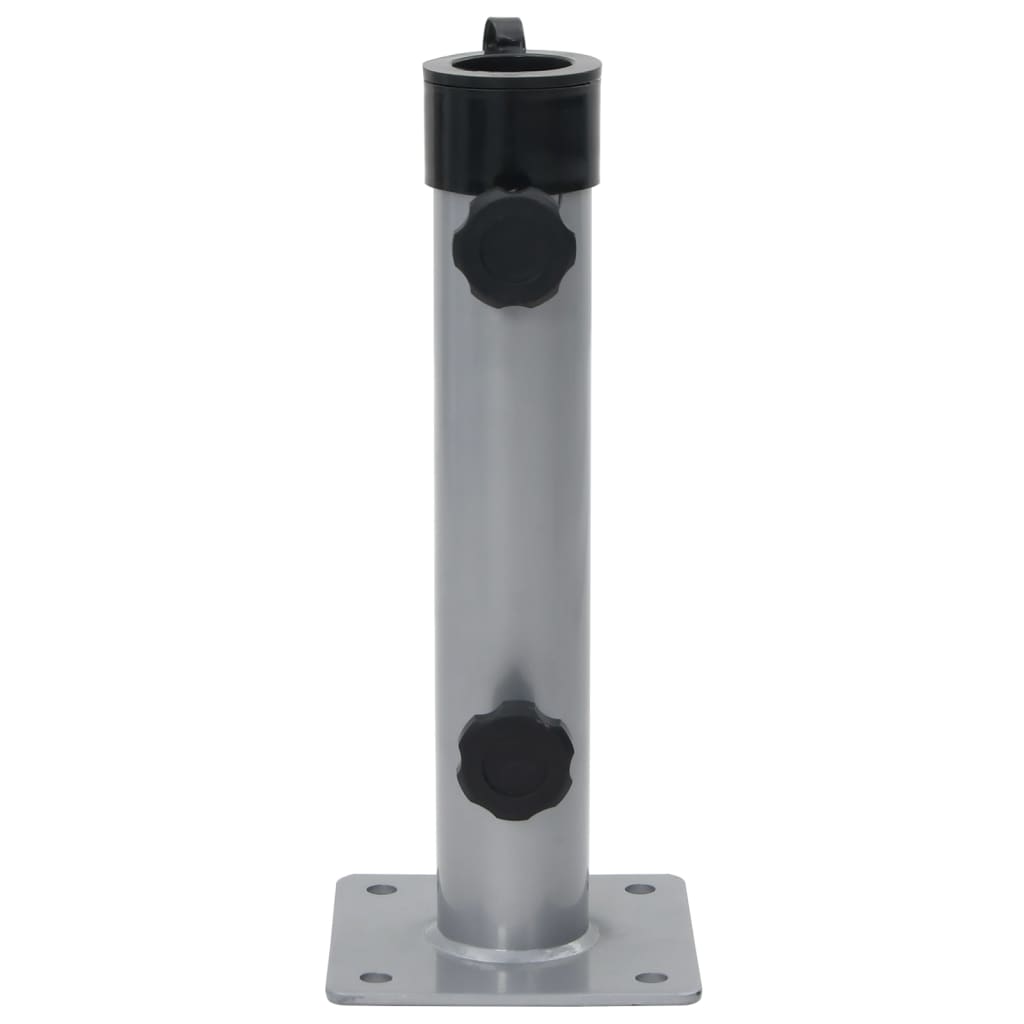 Vidaxl parasolvoet voor ø38 48 mm stok staal zilverkleurig