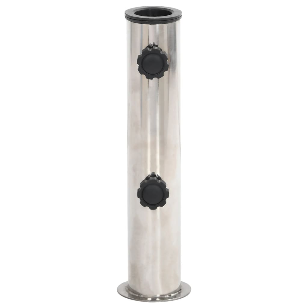 Vidaxl parasolvoet voor ø38 48 mm stok staal zilverkleurig