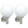Vidaxl buiten wandlamp 2 pcs zilver 28 x 25 x 38 cm