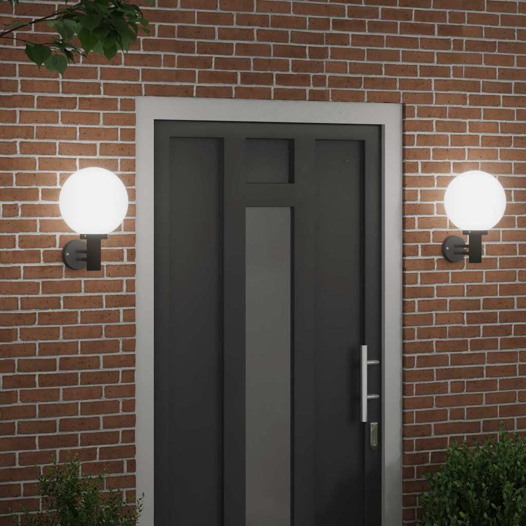 Vidaxl buiten wandlamp 2 pcs zwart 28 x 25 x 38 cm