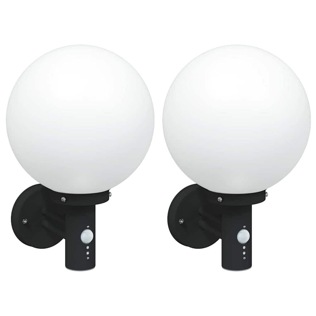 Vidaxl buiten wandlamp 2 pcs zwart 28 x 25 x 38 cm