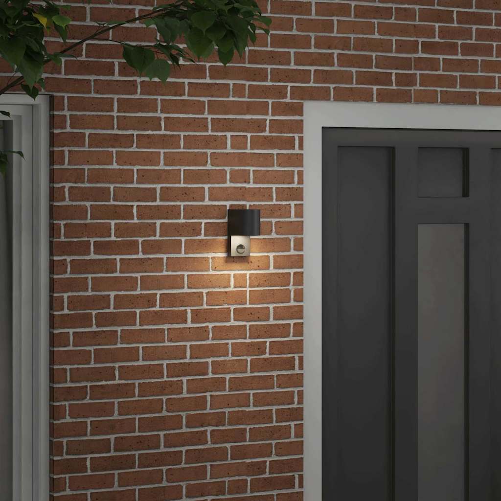 Vidaxl buiten wandlamp zwart 12 x 7 x 15 cm roestvrij staal