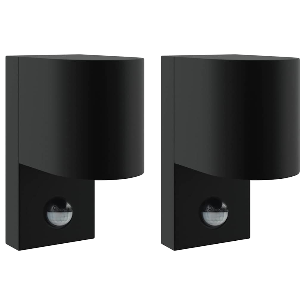 Vidaxl buiten wandlamp 2 pcs zwart 12 x 7 x 15 cm roestvrij staal