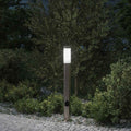 Vidaxl bolderarmatuur met stopcontact 80 cm rvs ip44