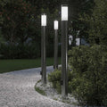 Vidaxl bolderverlichting met stopcontact 3 stuks 110 cm roestvrij staal ip44