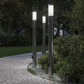 Vidaxl bolderverlichting met sensor en stopcontact 3 stuks 110 cm roestvrij staal ip44
