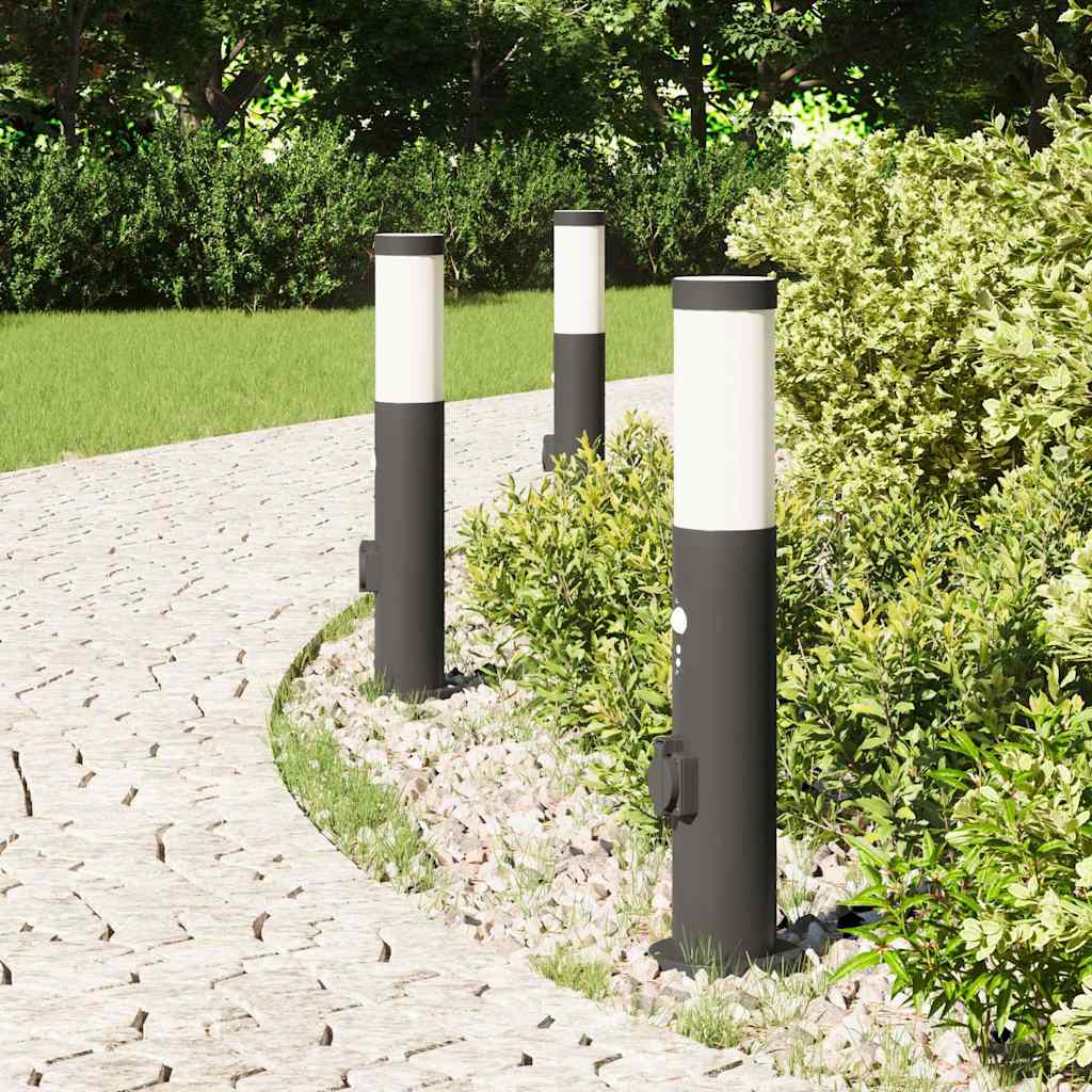 Vidaxl bolderverlichting met sensor en stopcontact 3 stuks 50 cm