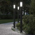 Vidaxl bolderverlichting met sensor en stopcontact 3 stuks 110 cm roestvrij staal ip44
