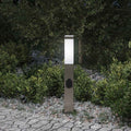 Vidaxl bolderarmatuur met stopcontact 50 cm rvs ip44