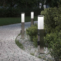 Vidaxl bolderverlichting met sensor en stopcontact 3 stuks 50 cm roestvrij staal ip44