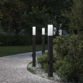 Vidaxl bolderverlichting met sensor en stopcontact 3 stuks 80 cm zwart ip44