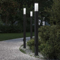 Vidaxl bolderverlichting met sensor en stopcontact 3 stuks 110 cm zwart ip44