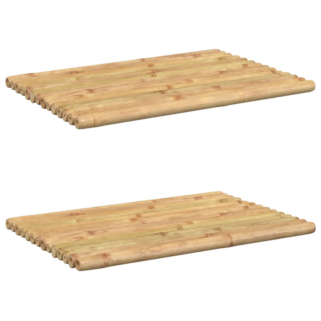 VidaXL Badematten, 2 Stück, 50 x 35 cm, Bambus