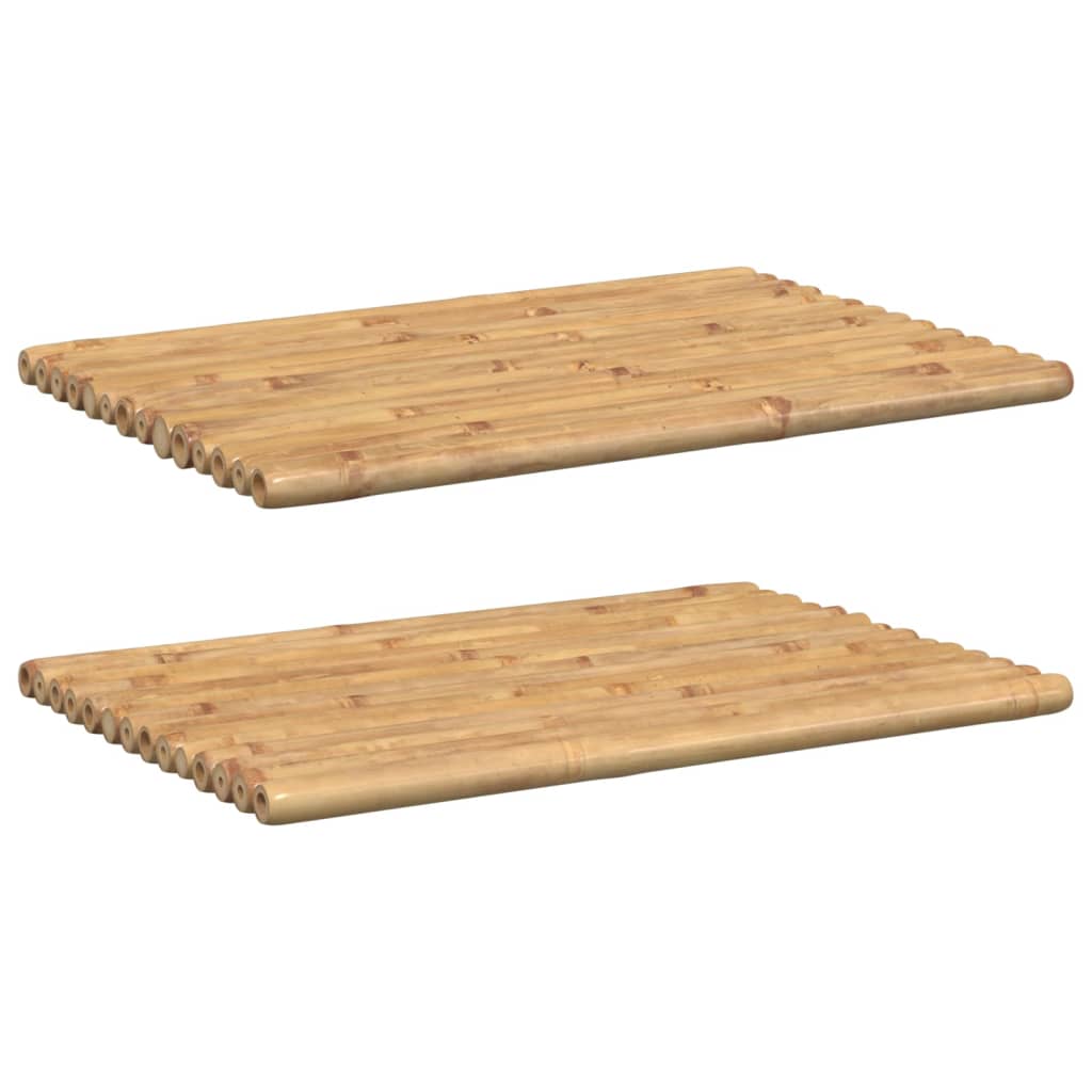 VidaXL Badematten, 2 Stück, 70 x 50 cm, Bambus