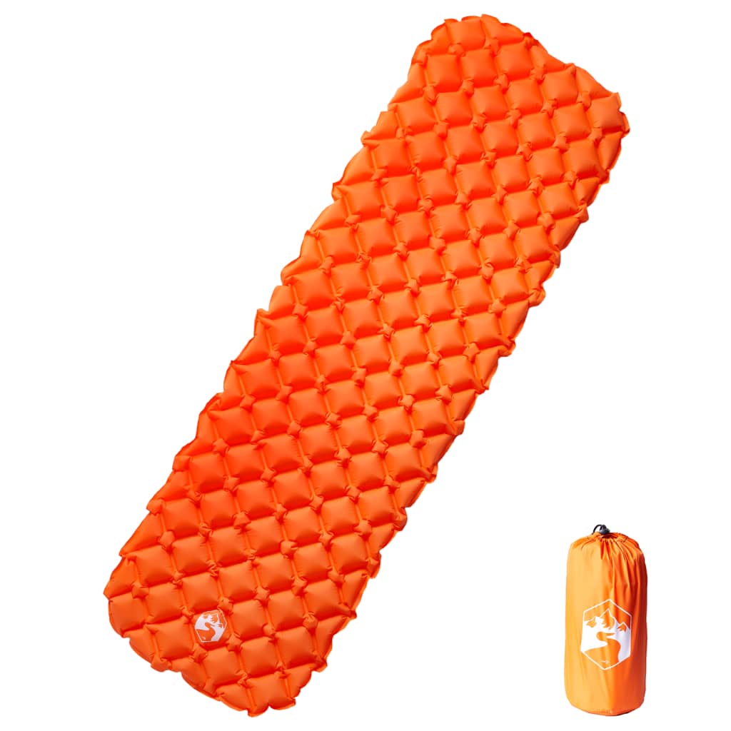 VidaXL Aufblasbare Campingmatratze 190x58x6 cm Einzelbett Orange