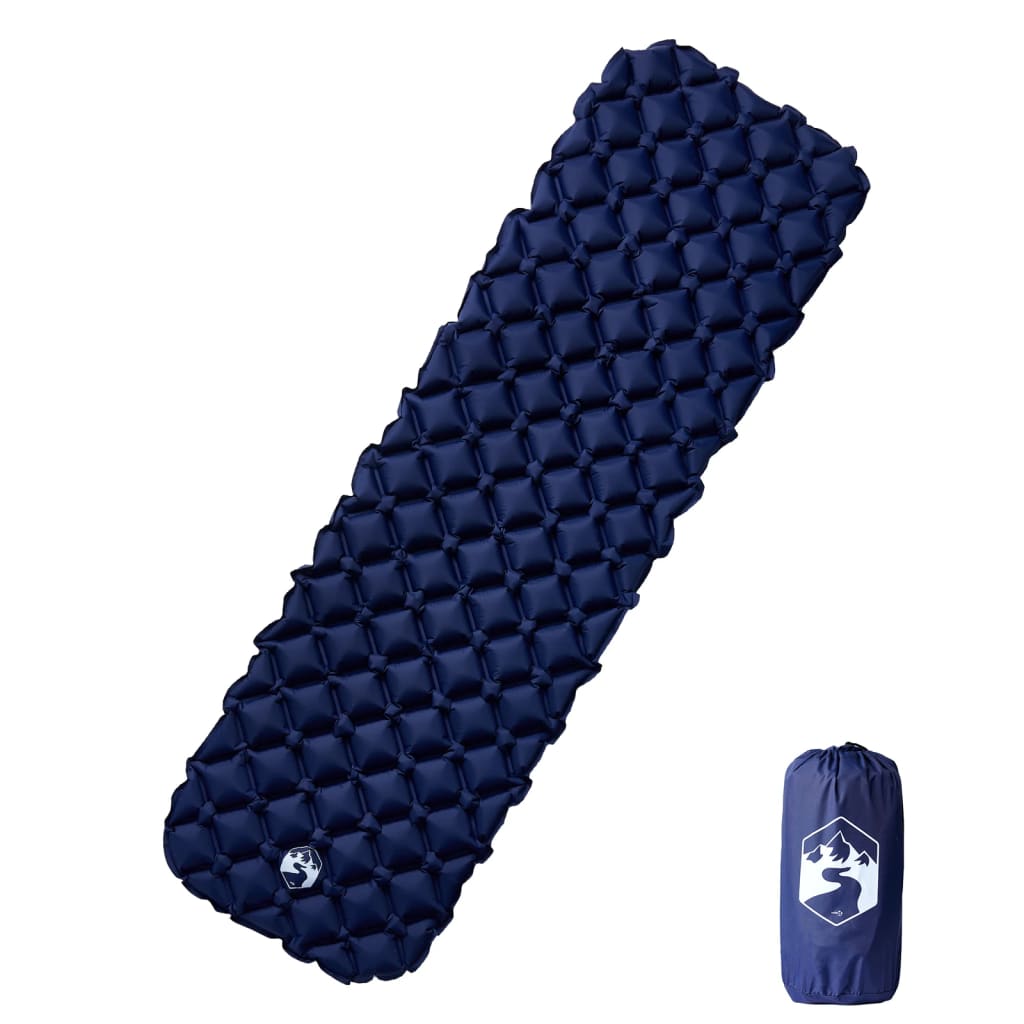 VidaXL Aufblasbare Campingmatratze 190x58x6 cm Einzelbett Marineblau