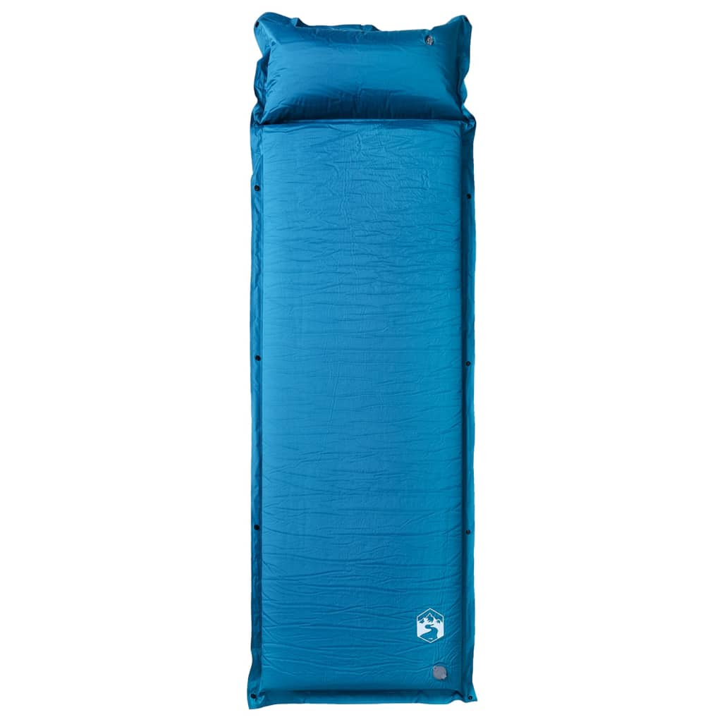 VidaXL Selbstaufblasende Campingmatratze mit Kissen für 1 Person, Türkis