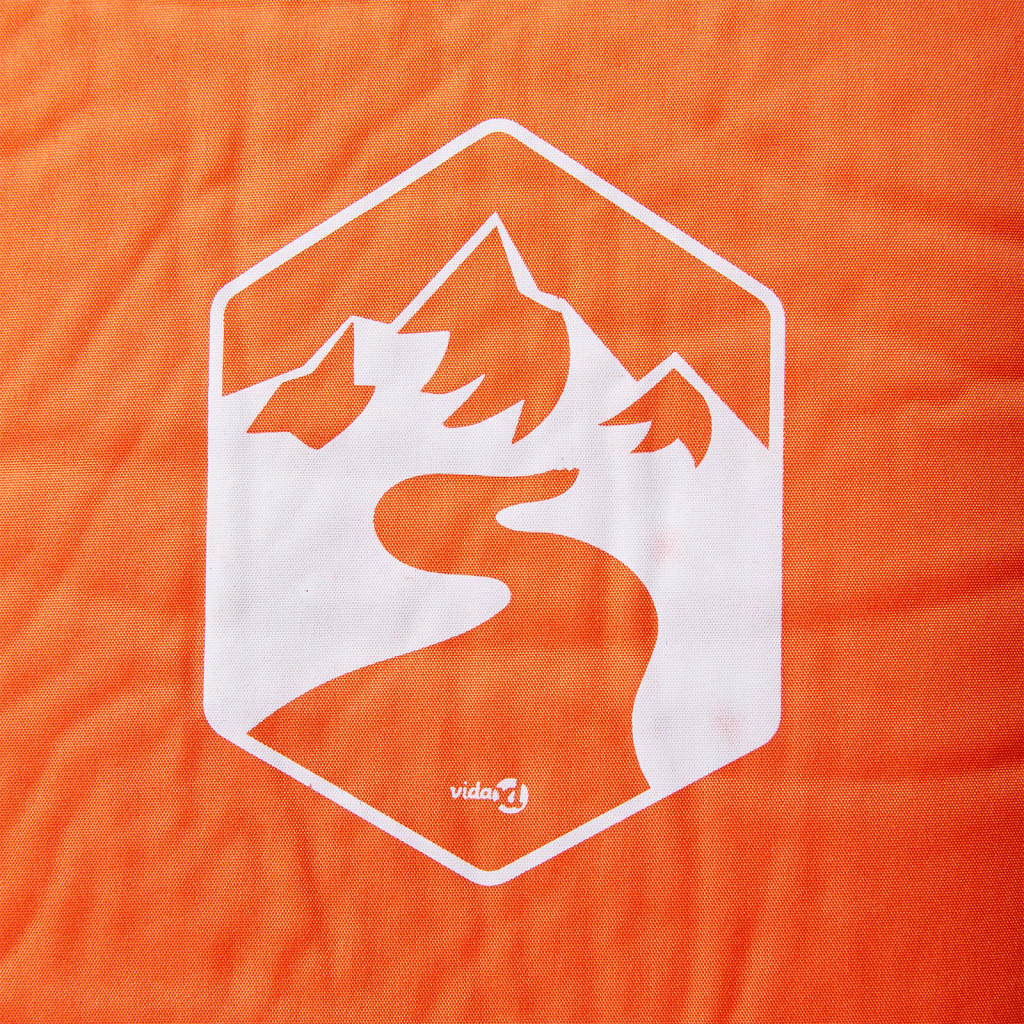 VidaXL Selbstaufblasende Campingmatratze mit Kissen für 1 Person, Orange
