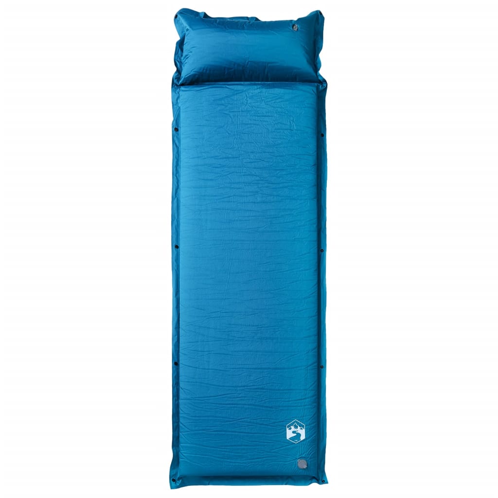 VidaXL Selbstaufblasende Campingmatratze mit Kissen für 1 Person, Türkis