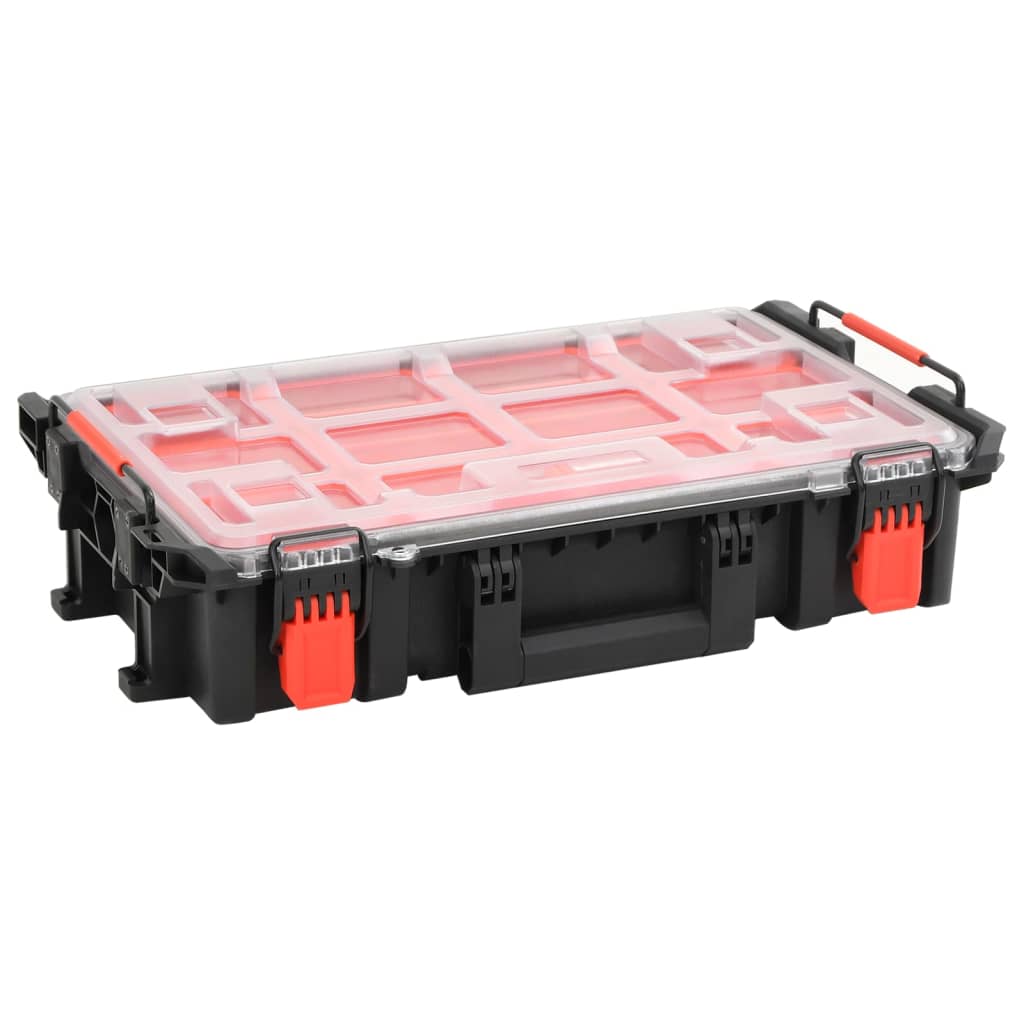 VidaXL Flightcase, tragbar, 55,5 x 34,5 x 13,5 cm, PP, schwarz