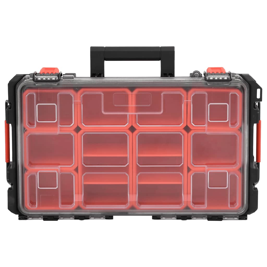 VidaXL Flightcase, tragbar, 55,5 x 34,5 x 13,5 cm, PP, schwarz
