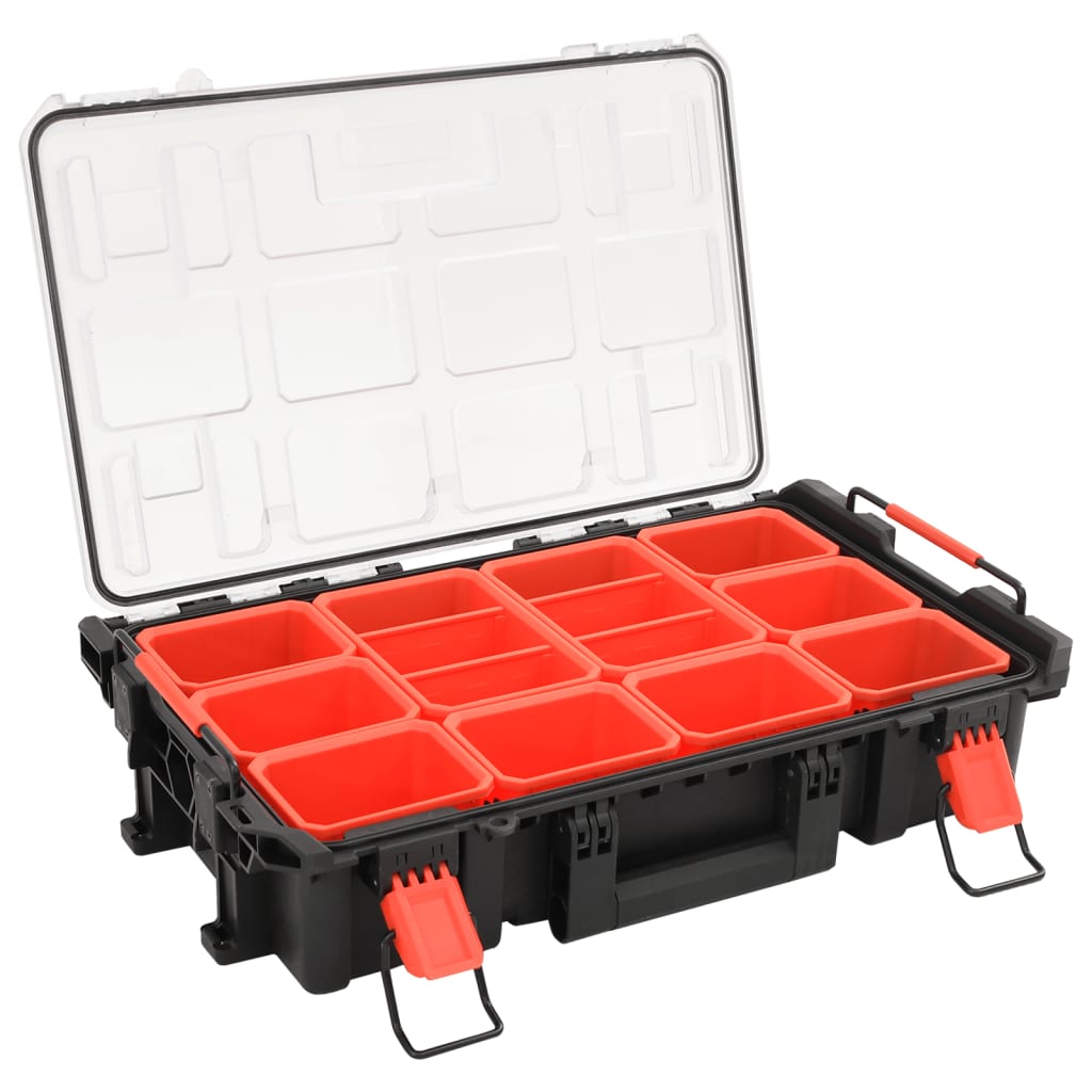 VidaXL Flightcase, tragbar, 55,5 x 34,5 x 13,5 cm, PP, schwarz