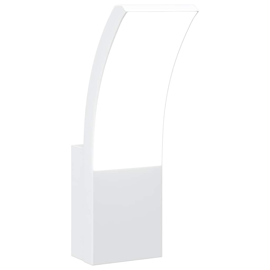 VidaXL LED-Außenwandleuchte aus Aluminiumguss, weiß
