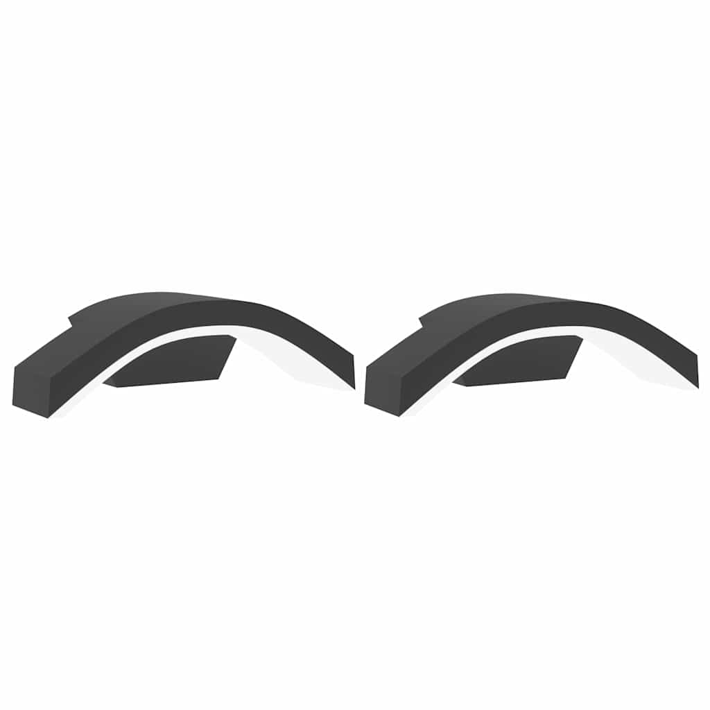 VidaXL Außenwandleuchten, 2 Stück, LED, Aluminiumguss, Schwarz