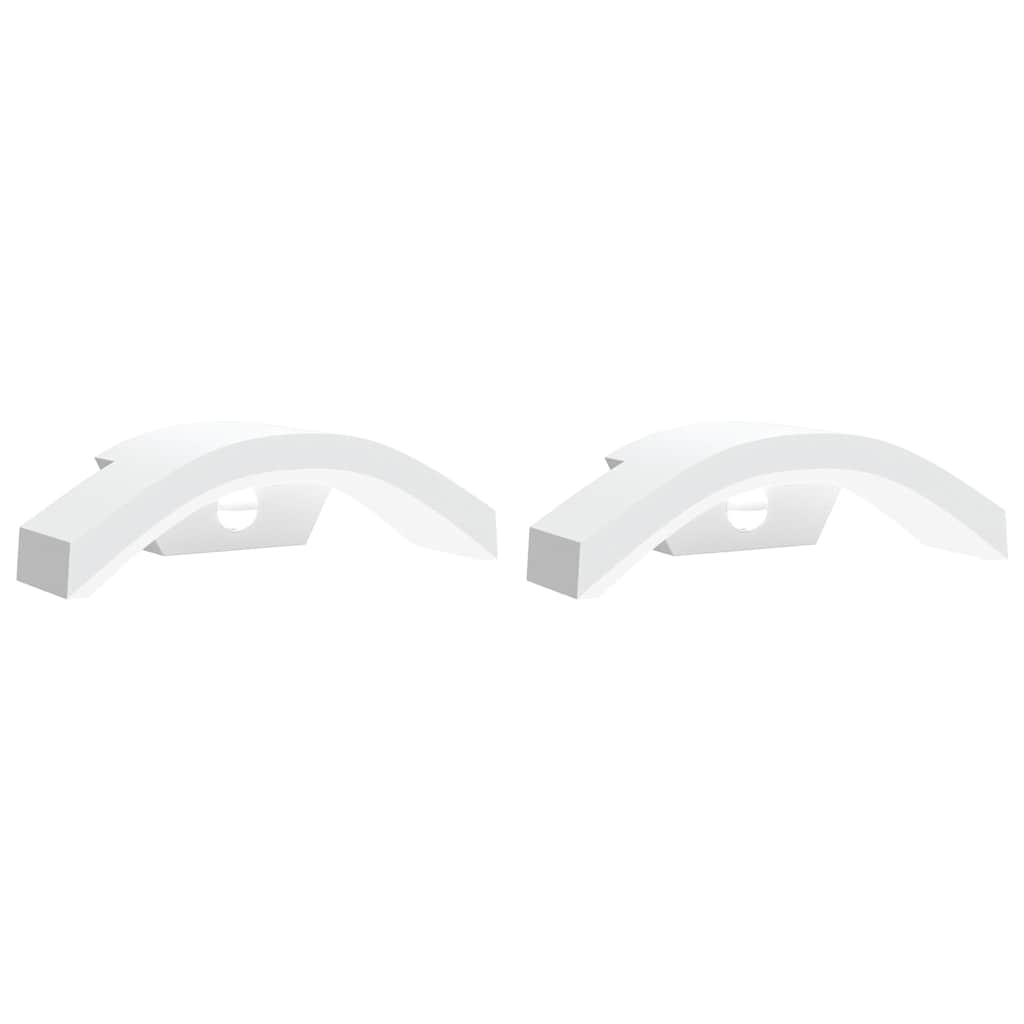 VidaXL Außenwandleuchten, 2 Stück, LED mit Sensoren, Aluminiumguss, Weiß