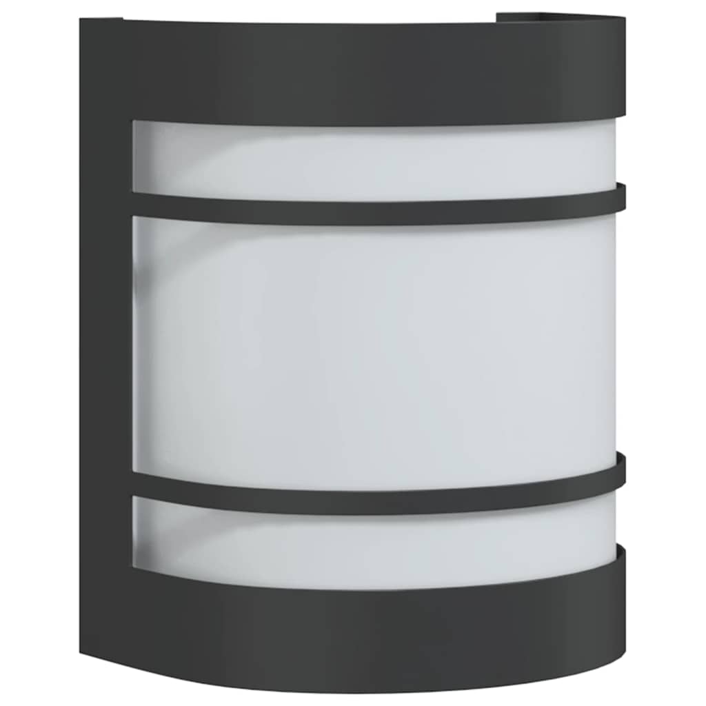 VidaXL Außenwandleuchte Edelstahl Schwarz