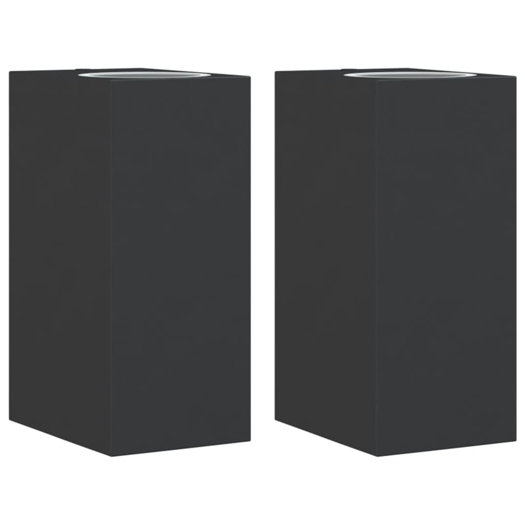 VidaXL Außenwandleuchten, 2 Stück, Aluminiumguss, Schwarz