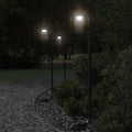 Vidaxl -Stehlampe für den Außenbereich 3 St. 100 cm Edelstahl schwarz