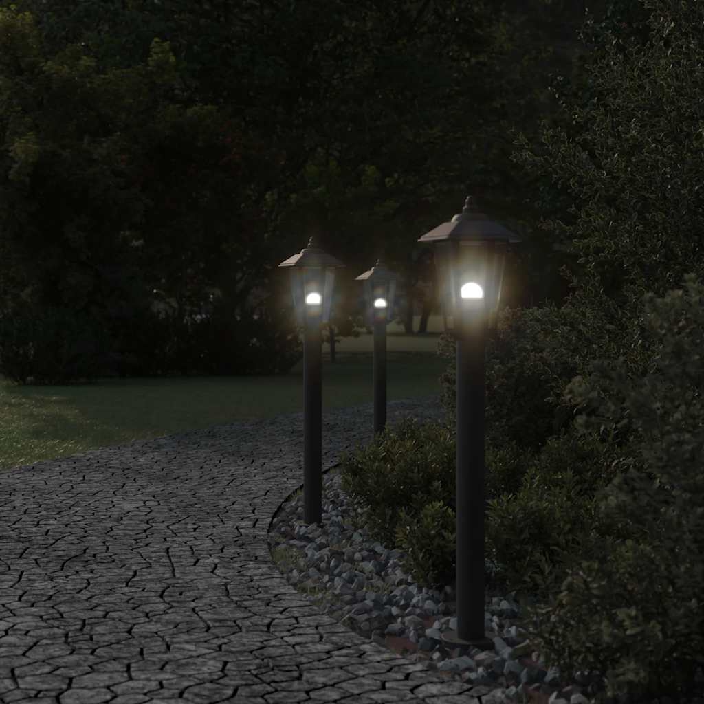 VidaXL Outdoor-Stehleuchte 80 cm Edelstahl Schwarz