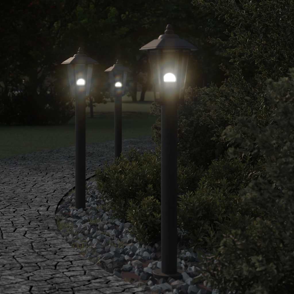 VidaXL Outdoor-Stehleuchte 80 cm Edelstahl Schwarz