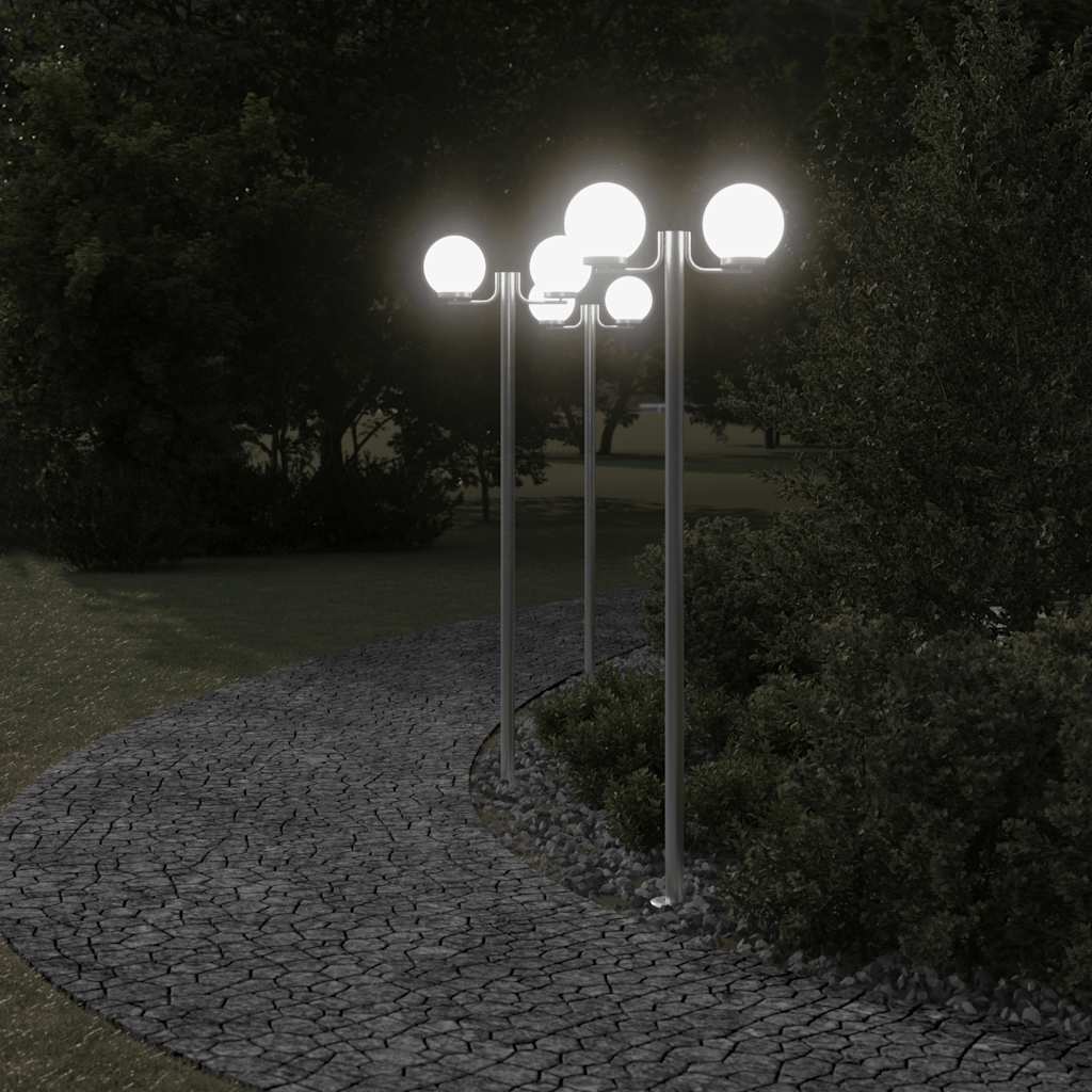 Vidaxxl Außenböden 3 ST 215 cm Edelstahl Silberfarbe