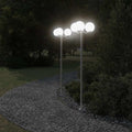 VIDAXL -Stehlampe für Außenlampe von 2 Stück 215 cm Edelstahl Silberfarbe