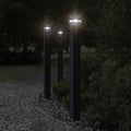 VidaXL Outdoor-Stehleuchte mit Fassung, 110 cm, Aluminium, Schwarz