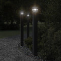 Vidaxl Außenböden 3 Stk. mit Sockel 110 cm Aluminium schwarz