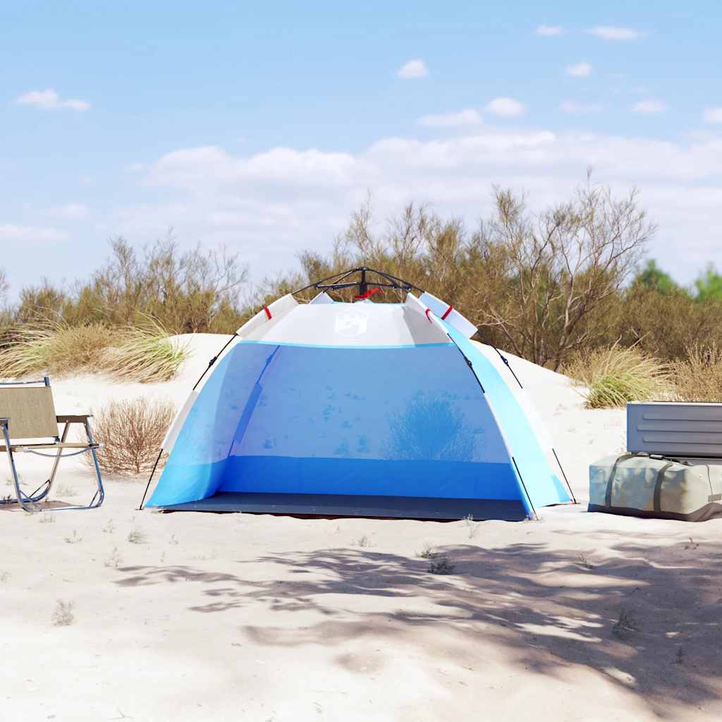 VidaXL Strandzelt für 2 Personen, wasserdicht, Schnellverschluss, Azurblau
