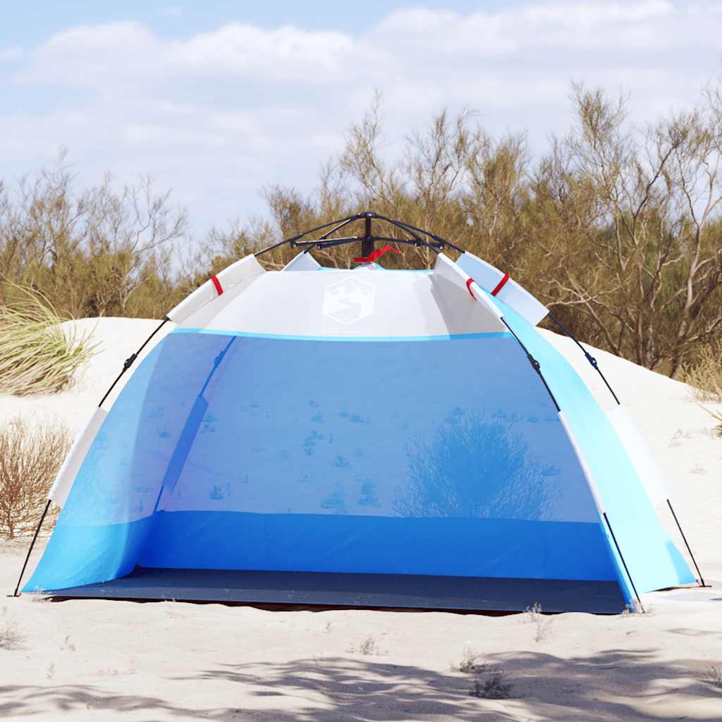 VidaXL Strandzelt für 2 Personen, wasserdicht, Schnellverschluss, Azurblau