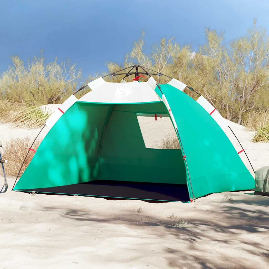 VidaXL Strandzelt für 2 Personen, wasserdicht, Schnellverschluss, Seegrün