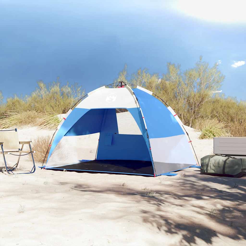 VidaXL Strandzelt für 2 Personen, wasserdicht, Schnellverschluss, Azurblau