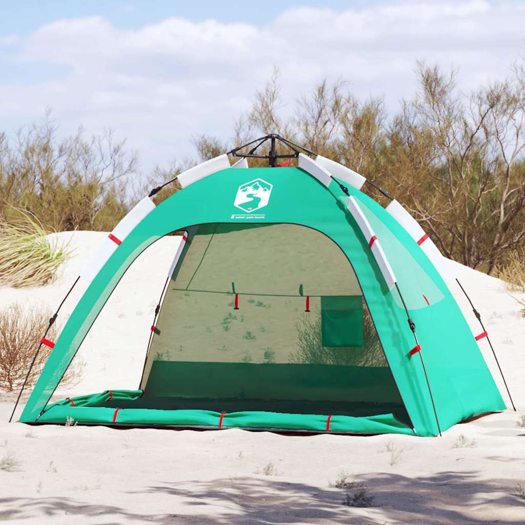 VidaXL Strandzelt für 2 Personen, wasserdicht, Schnellverschluss, Seegrün