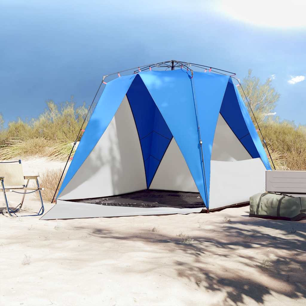 VidaXL Strandzelt für 4 Personen, wasserdicht, schneller und kostenloser Versand, Azurblau