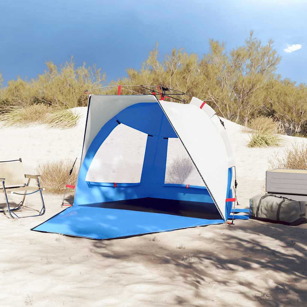 VidaXL Strandzelt für 2 Personen, wasserdicht, Schnellverschluss, Azurblau