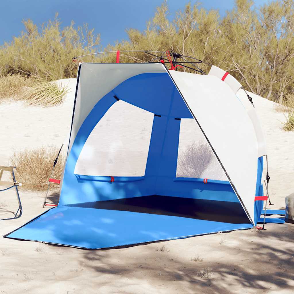 VidaXL Strandzelt für 2 Personen, wasserdicht, Schnellverschluss, Azurblau