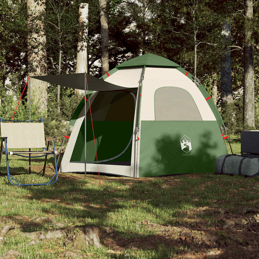 VidaXL Campingzelt 4-Personen Schnellveröffentlichung Grün
