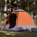 VidaXL Camping-Zelt 4-Personen schneller Veröffentlichung Grau und Orange
