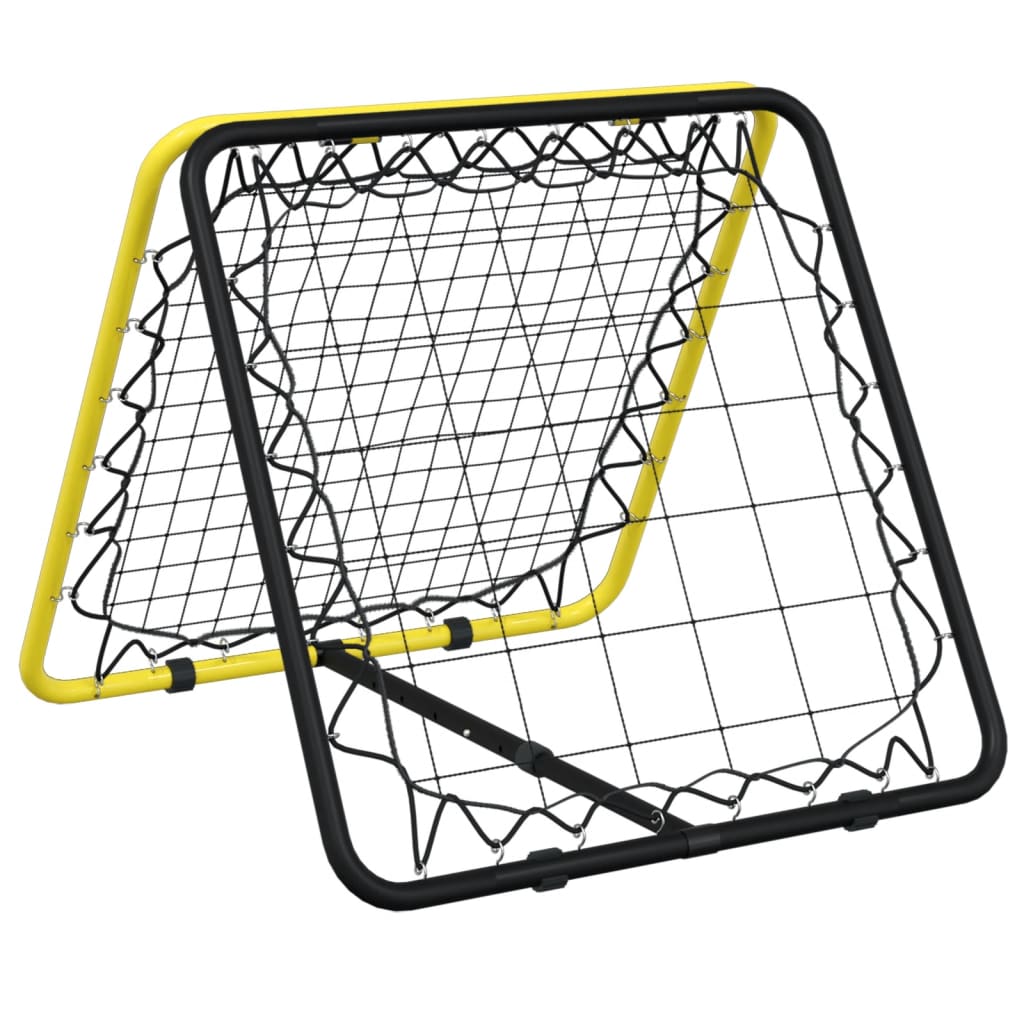 Der VidaXL Fußball-Rebounder verfügt über verstellbare Stahlgelb- und Schwarztöne